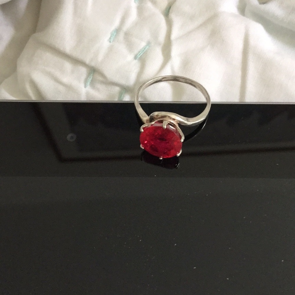 Ruby Bypass ring. 7.75 - Picture 2 of 5